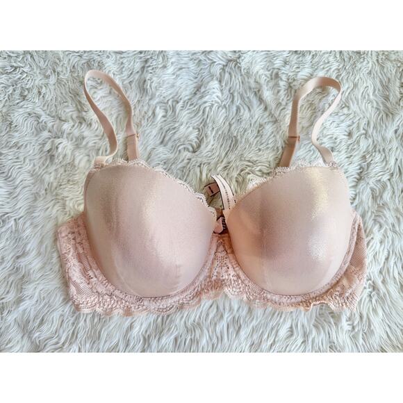 Victoria's Secret Other - Victorias Secret Rose Gold Dream Angels Lightly Lined Demi Bra 36D